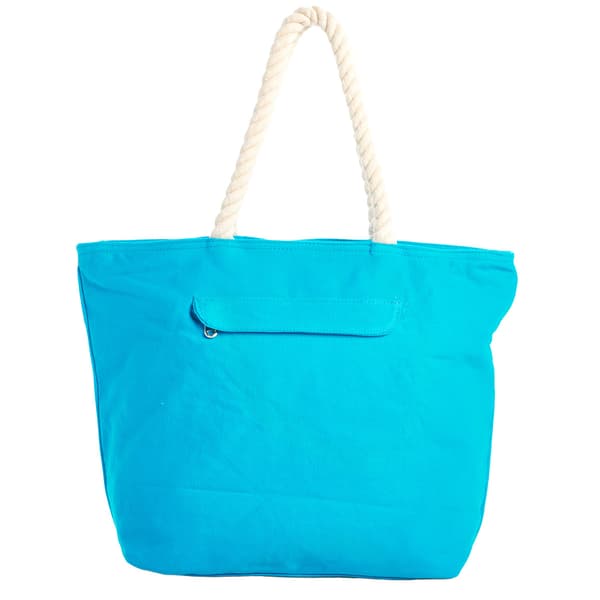 Sun ''N'' Sand Blue Leaves Shoulder Tote