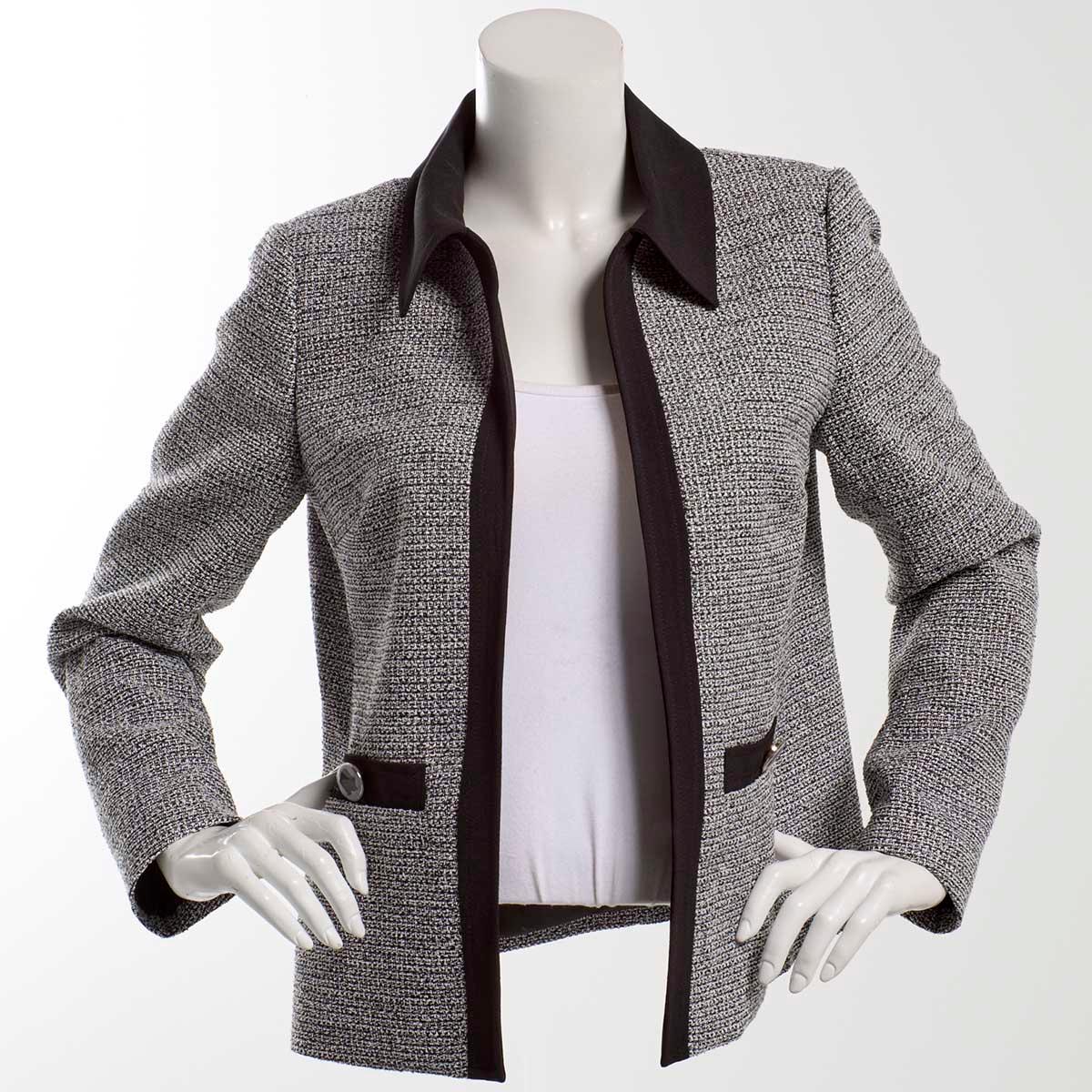 Womens Kasper Long Sleeve Open Front Speckled Blazer