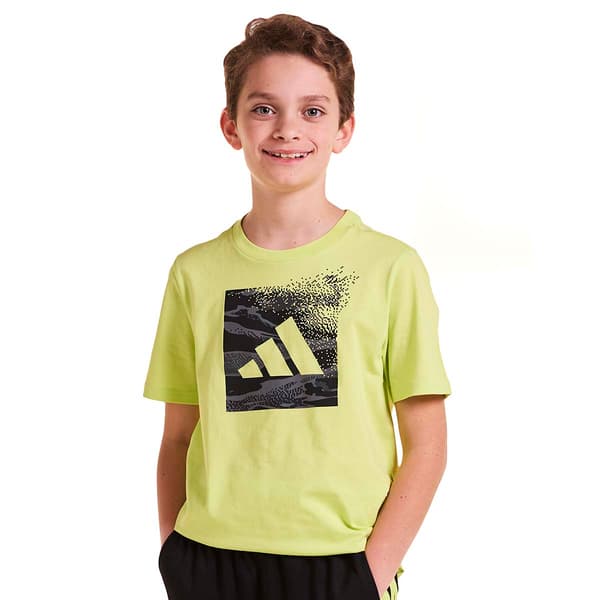 Boys (8-20) adidas(R) Short Sleeve Camo Box Logo Tee