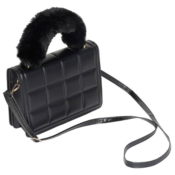 NICCI Crossbody Handbag with Faux Fur Handle