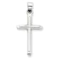 Unisex 14kt. White Gold Hollow Cross Pendant - image 1