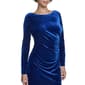 Womens Calvin Klein Long Sleeve Ruched Side Velvet Gown - image 4