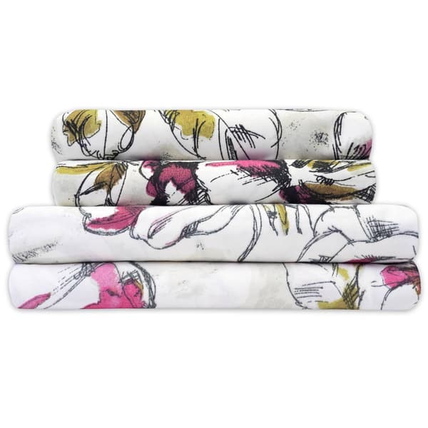 Sweet Home Collection 4pc. Dolce Floral Microfiber Sheet Set