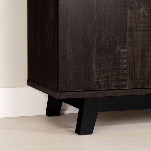 South Shore Bellami Rubbed Black Buffet w/Wine Storage