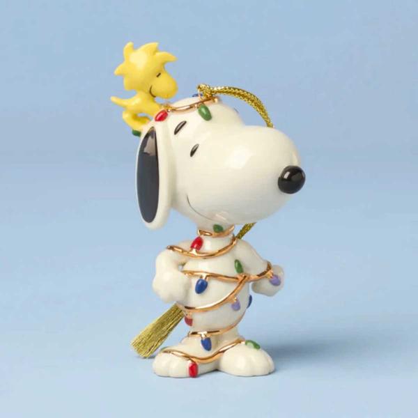 Lenox(R) Snoopy Wrapped In Lights Ornament
