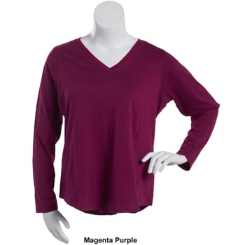 Majestic V Neck Half Sleeve Tee Shirt For Ladies-SP5365