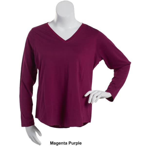 Womens Starting Point Super Soft Long Sleeve V-Neck Tee