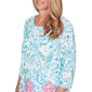 Womens Alfred Dunner Classics 3/4 Sleeve Scroll Floral Blouse - image 5