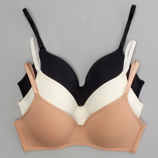 Womens Sophie B 3 Pack Wire Free Molded Bras - B28962H3-BEGB - image 