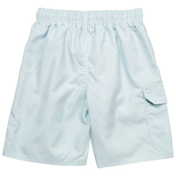 Young Mens SURFZONE&#174; Tonal Stripe Swim Trunks - Mint Green