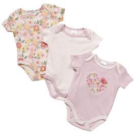 Baby Girl &#40;3-9M&#41; Little Beginnings&#40;R&#41; 3pc.Floral Heart Bodysuits