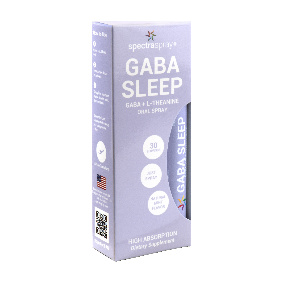 Spectraspray(R) Gaba Sleep Melatonin Free Oral Spray Supplement