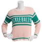 Juniors No Comment Chest Stripe Pickle Ball Sweater - image 1