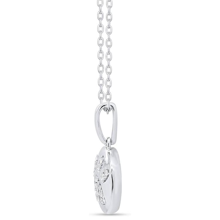 Nova Star® Sterling Silver 1/8ctw. Lab Grown Diamond Paw Pendant