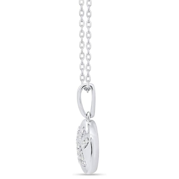 Nova Star® Sterling Silver 1/8ctw. Lab Grown Diamond Paw Pendant