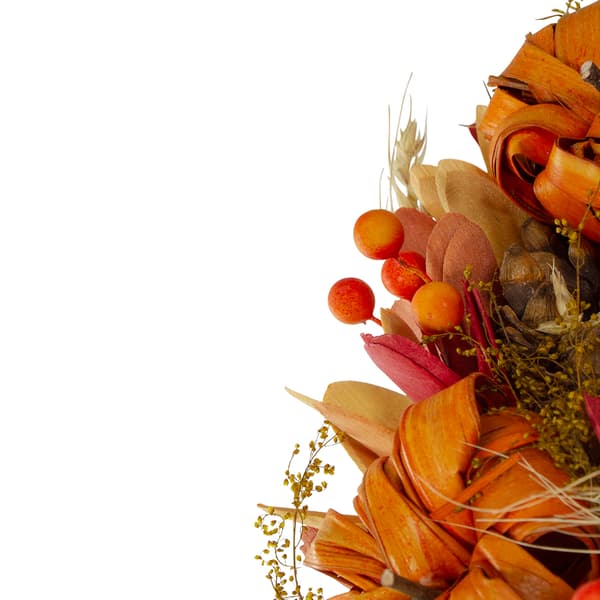 Northlight Seasonal 11in. Pine Cone and Pumpkin Fall Wreath