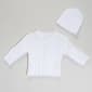 Baby Girl (NB-6M) Baby Dove White Sweater with Hat - image 1