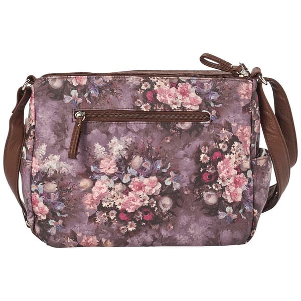 Bueno Multi Zip Camera Floral Washed Hobo - Brown/Multi