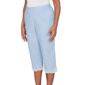 Womens Alfred Dunner Caribbean Blues Eyelet Embroidery Capris - image 5
