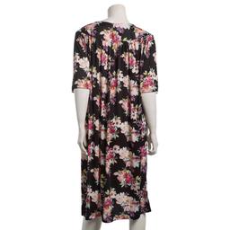 Plus Size Casual Time Short Sleeve Floral Nightgown