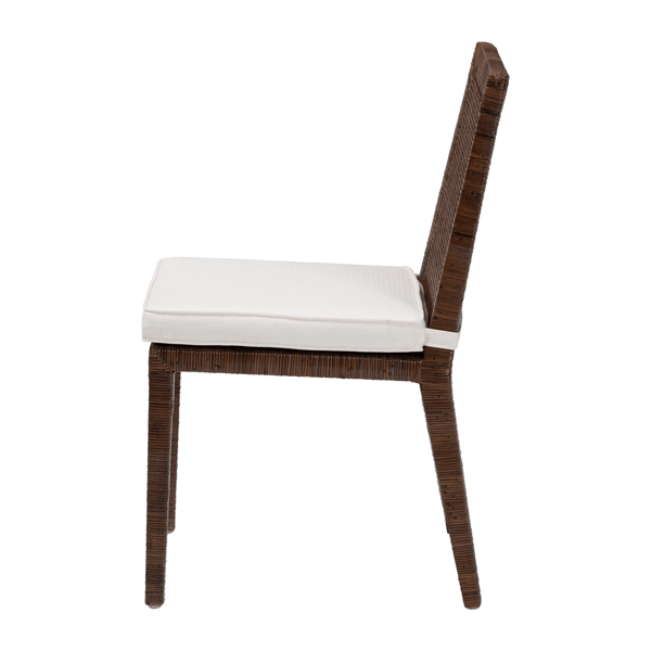 bali & pari Sofia Rattan Dining Chair with Cushion