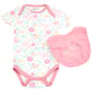 Baby Girl (NB-9M) baby views Deer Floral Bodysuit &amp; Bib Set - image 1