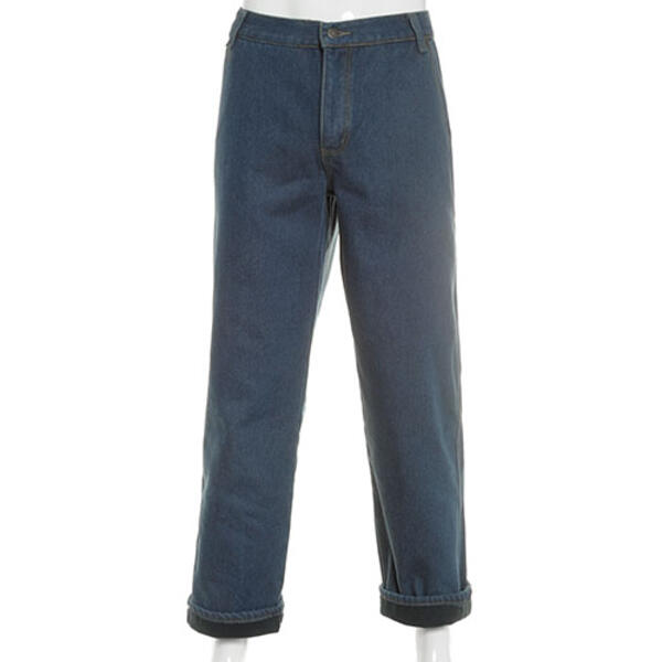 Mens Stanley Denim Fleece Lined Carpenter Jeans - image 