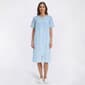 Womens Casual Time Seersucker Plaid Embossed Zip Front Duster - image 1