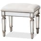 Baxton Studio Marielle Mirrored Ottoman Vanity Bench - image 4