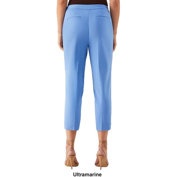 Petite Rafaella&#174; Satin Twill Capri Pants with Grommet Detail