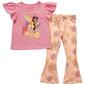 Girls &#40;4-6x&#41; Disney Princess Flutter Top & Floral Flare Leg Pants - image 1