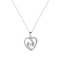 Splendere Sterling Silver Dancing CZ Heart Pendant - image 1
