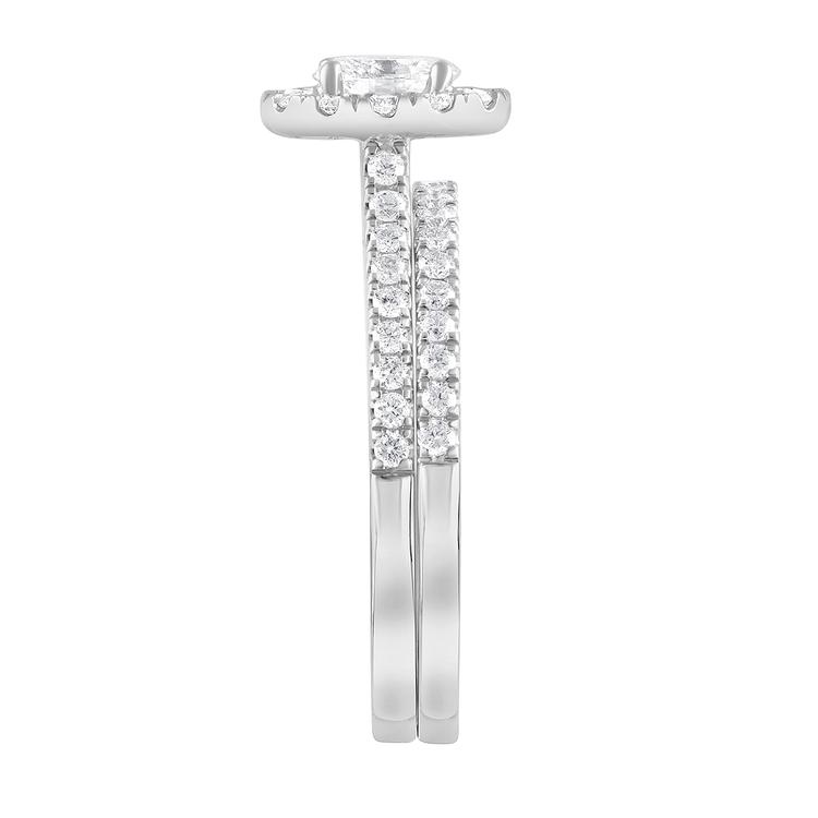 Nova Star® 14kt. White Gold 1ctw. Lab Grown Diamond Oval Ring