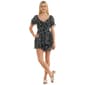 Juniors Love Tree Short Sleeve Woven Ditsy Tier Romper - image 1