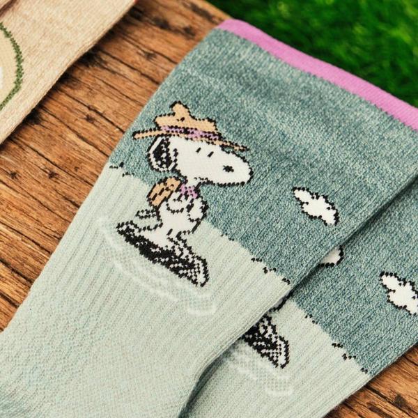 Womens Dr. Motion Snoopy Scout Compression Crew Socks