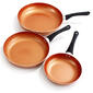 Copper Cuisine by Healthy Living 3 Pack Skillets - image 1