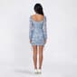 Juniors Jump Long Sleeve Print Chiffon Square Neck Sheath Dress - image 2