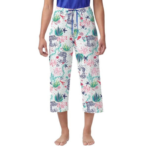 Plus Size HUE&#40;R&#41; Underwater Wonder Printed Capri Pajama Pants - image 