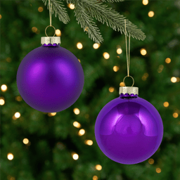 Northlight 9ct. Purple 2-Finish Glass Ball Christmas Ornaments
