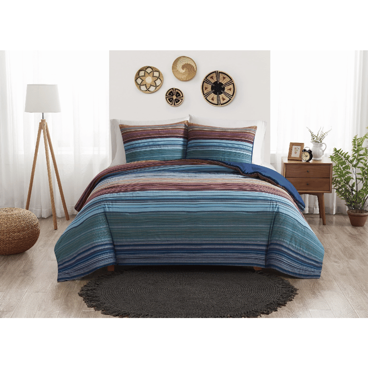 Brooklyn Loom Met Stripe Yarn Dye 3pc. Comforter Set
