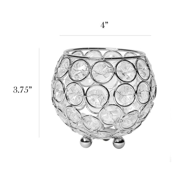 Elegant Designs&#8482; Elipse Crystal 3.75in. Circular Decorative Vase