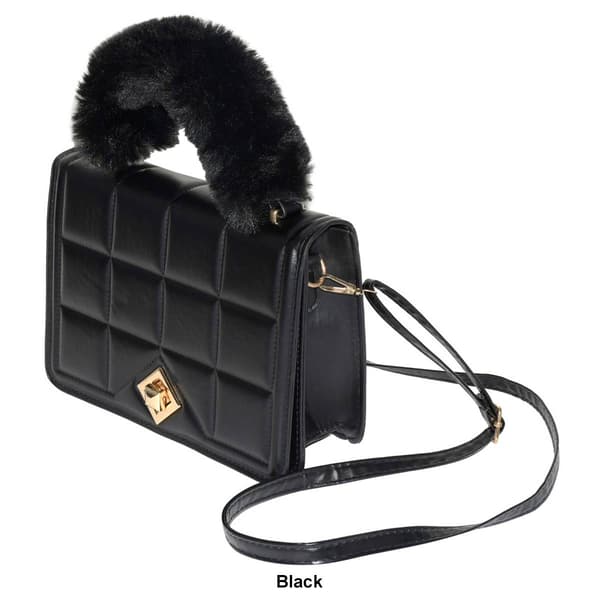 NICCI Crossbody Handbag with Faux Fur Handle