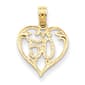 Gold Classics&#40;tm&#41; 14k. 50 in a Heart Cut Out Pendant - image 1