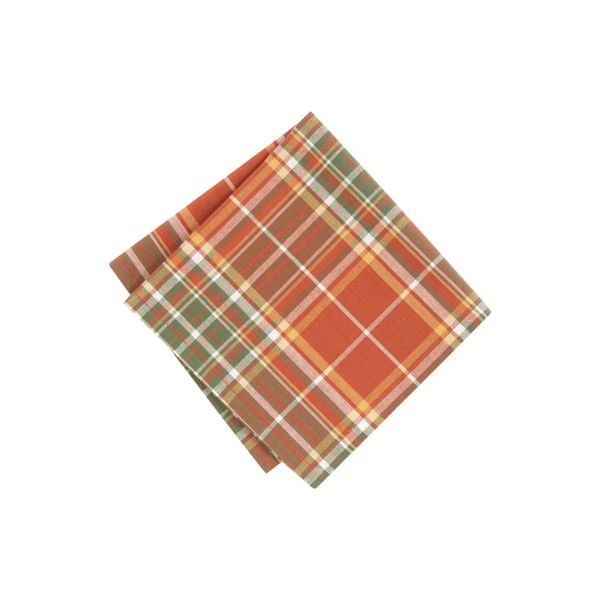 Threadmade Hawley Plaid Harvest Napkins - Set of 8