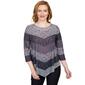Petite Ruby Rd. Must Haves II Chevron Animal Stripe Jersey Tunic - image 1