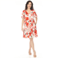 Womens White Mark V-Neck Vintage Floral Short Sleeve Dress - image 1