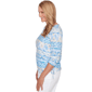Womens Alfred Dunner Classics 3/4 Sleeve Side Tie Ikat Blouse - image 4