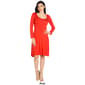 Womens 24/7 Comfort Apparel Long Sleeve Flared Mini Dress - image 4