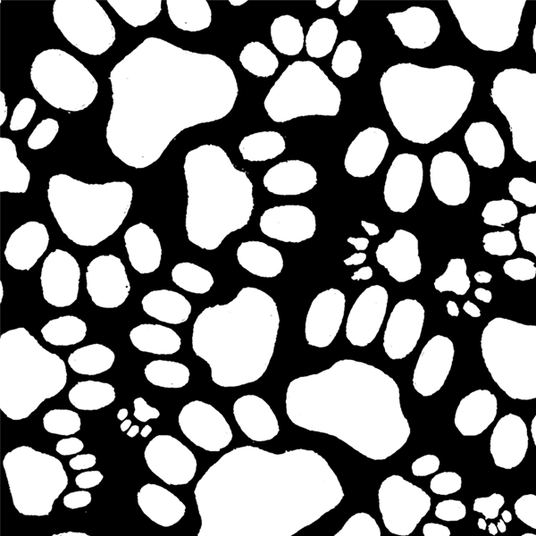 Plus Size LA Pop Art Heart Paw Word Art Hoodie