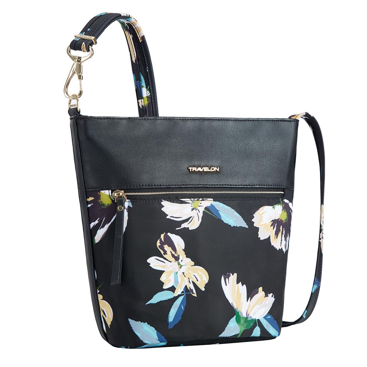 Travelon Anti-Theft Addison Floral Bucket Bag